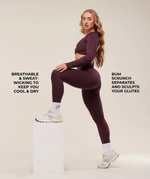 Леггинсы GYMSHARK Adapt Animal Seamless Leggings Cherry