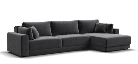 Угловой диван Босс Прайм Макс Вельвет Корд графит