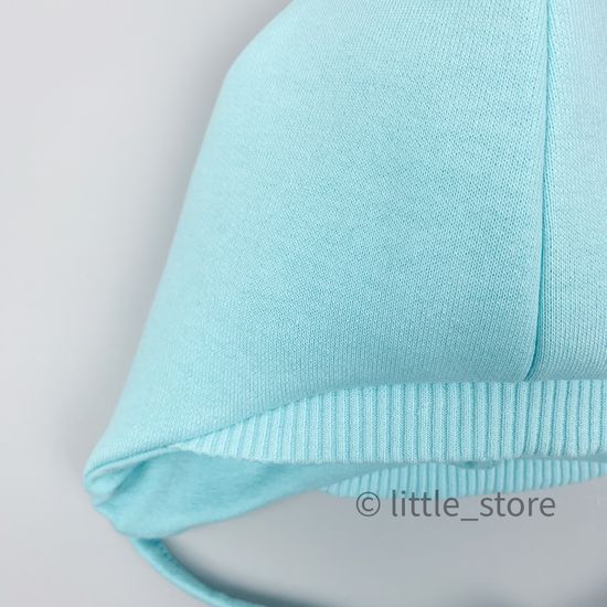 Шапочка из футера с начесом "Simple" Ментол