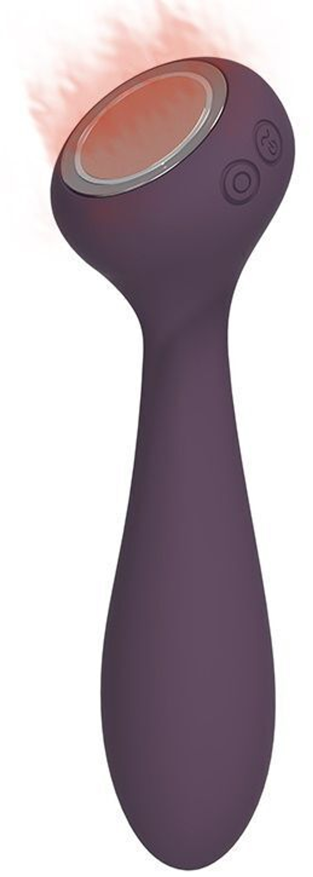 Фиолетовый вибратор с функцией нагрева PANACEA - 17,4 см. (Цвет: фиолетовый)