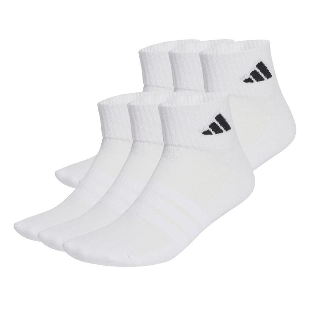 Теннисные носки Adidas Cushioned Essentials Ankle 6P - white/white/black