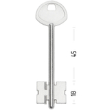 Заготовка сувальдного ключа 10656 140/2- Гардиан-5 литье (88*23,6*17,7)(4,9) (GRD5D)