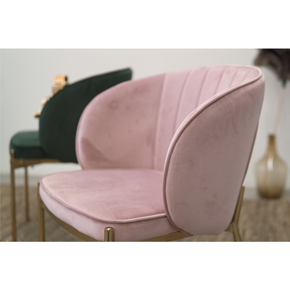 Стул Bergenson Bjorn Coral, велюр, пыльная роза