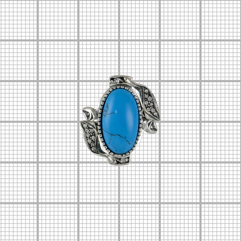 "Виньетка" кольцо в серебряном покрытии из коллекции "Самоцветы" от Jenavi