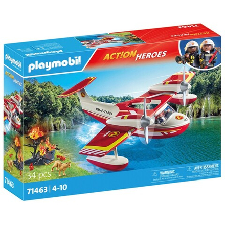 Playmobil - Action Heroes Самолет пожарной службы с функцией тушения пожара 71463