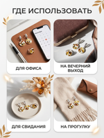 Комплект украшений с янтарём круг малый пеструха белая крупная светлая