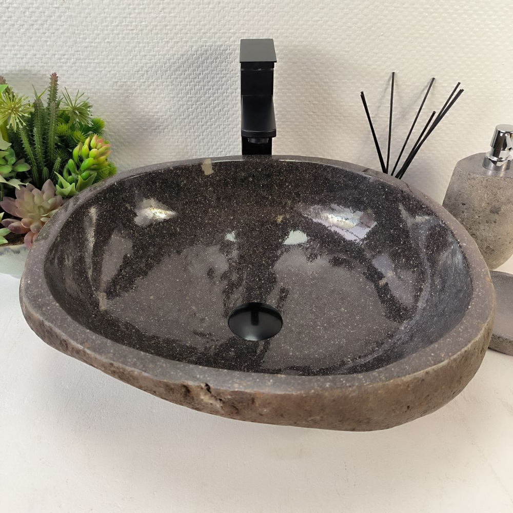 Раковина из речного камня RS-65220 47*41*15 0856