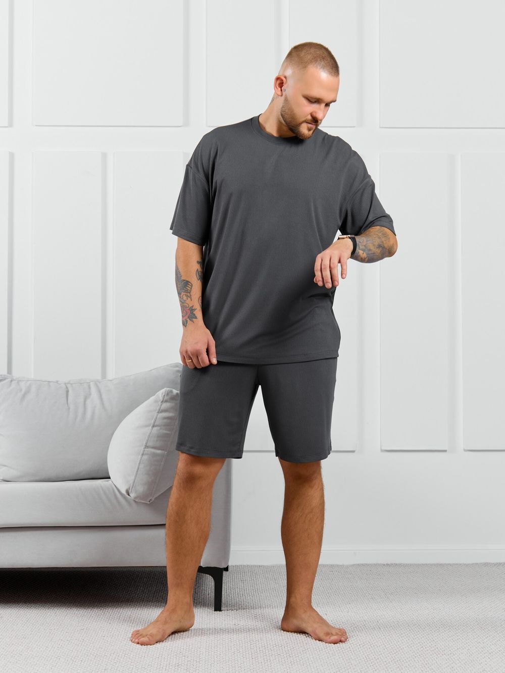 Фуфайка (футболка) мужская  Алессандро-1 Виотекс ГРАФИТОВЫЙ