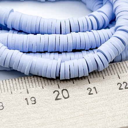 Бусина-диск, цвет гиацинт, размер 6 мм, цена за нить 40 см