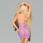 Пеньюар Penthouse "Bedtime story" purple (M/L) в комплекте с трусиками. (Цвет: фиолетовый)