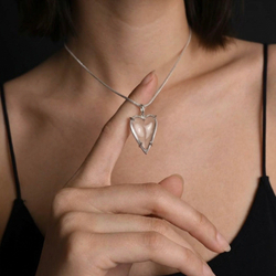 Подвеска Сердце крупное с горным хрусталем