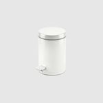 Ведро для мусора с педалью 3 л. нерж. сталь NOFER 09100.03.W белый