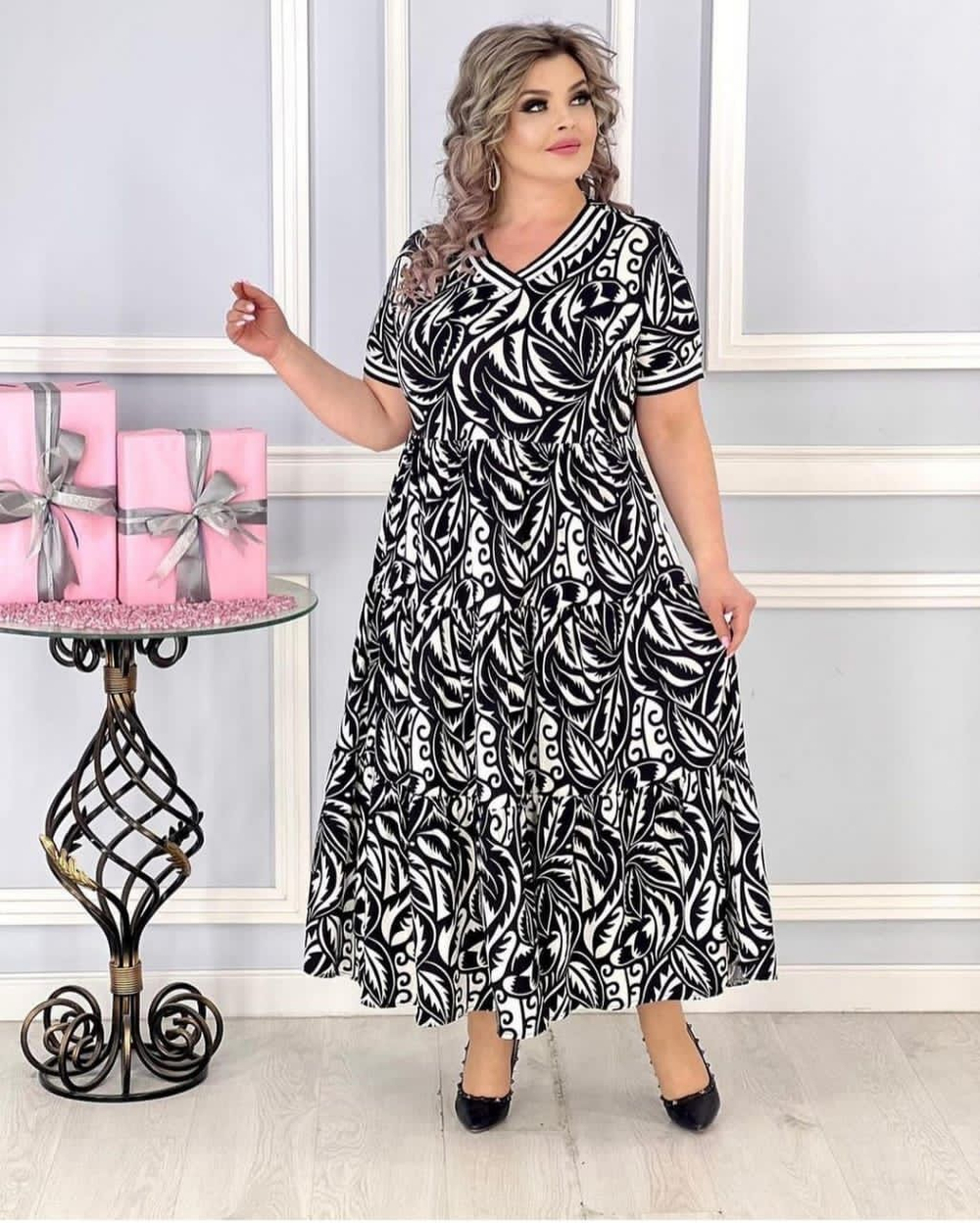 [m]Платье кр/р с ярусами ПЯ0002