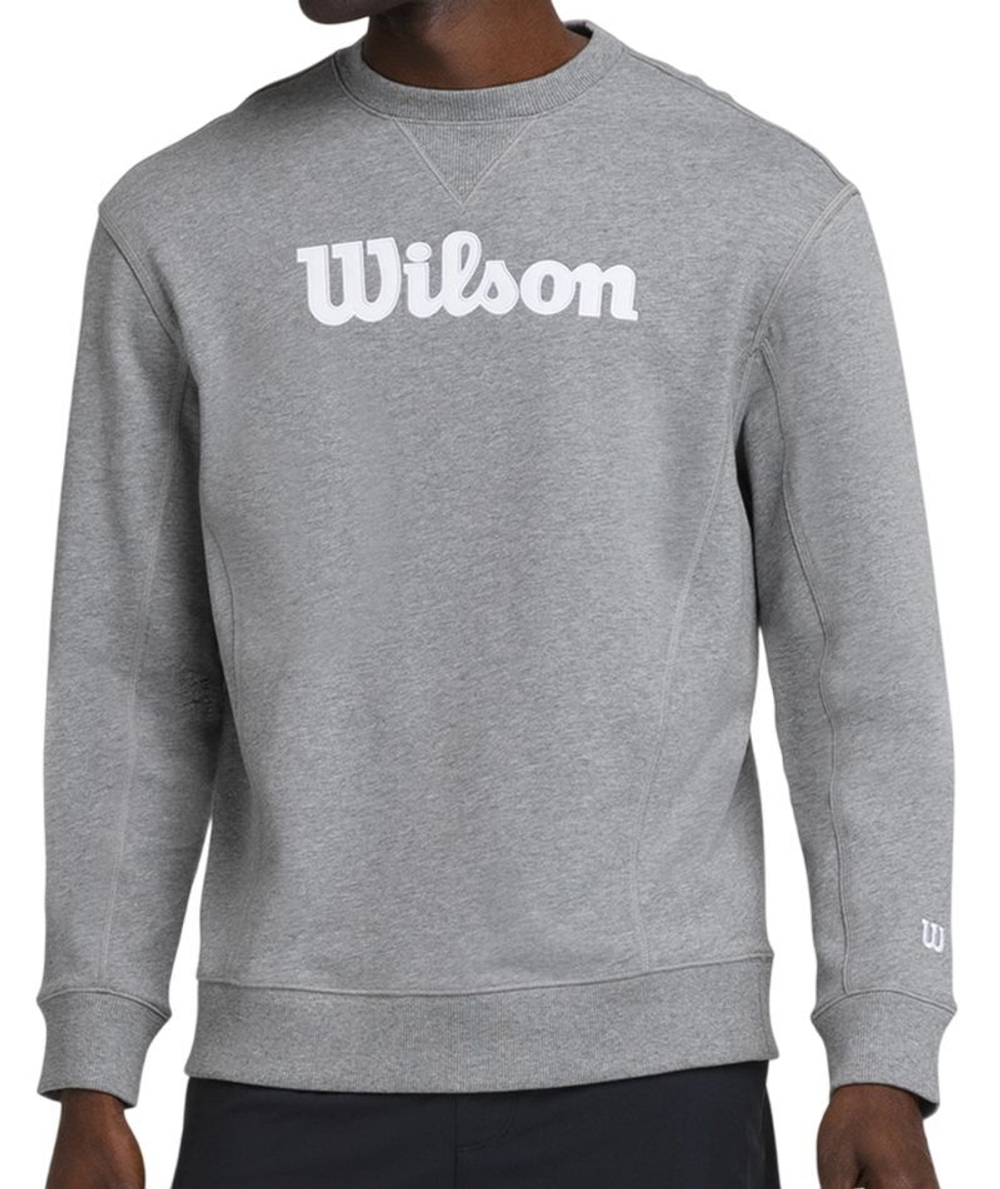 Мужская теннисная кофта Wilson Team Script Crewneck - серый