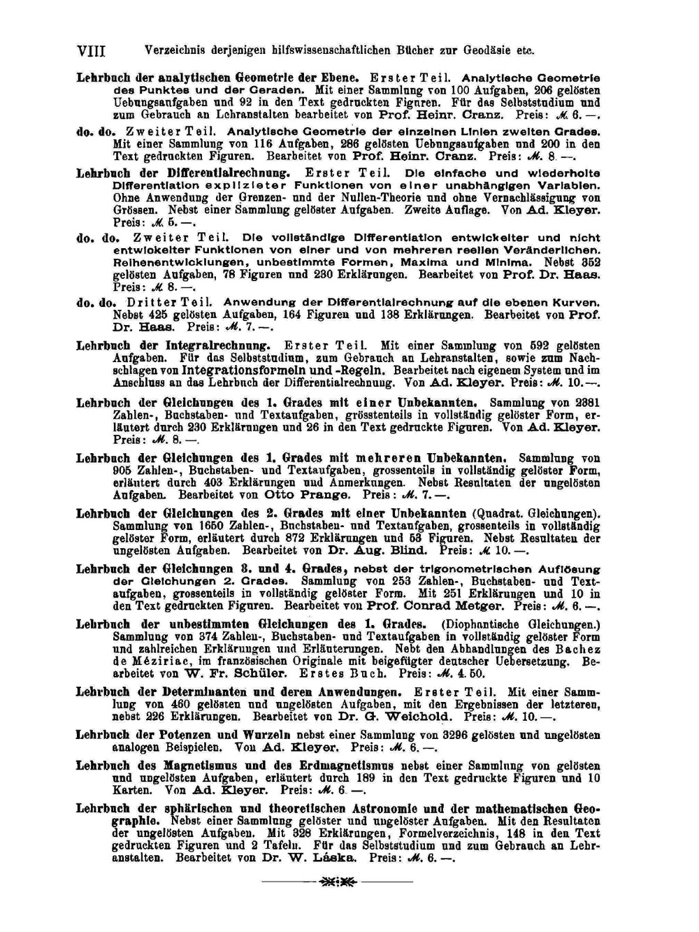 Lehrbuch Der Vermessungskunde (Geodäsie). Mit Einer Sammlung Von 153 Gelösten Aufgaben Und Angewandten Beispielen Zahlreichen Erklärungen und 481 in den Text gedruckten Figuren | Václav Jan Láska