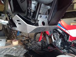 Skid Plate for Honda CRF300Rally (2021-UP). Aluminium, 4mm. Black (Gloss)