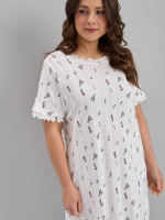 Ночная сорочка Ср-184/ажурмолоко-цветыветочки