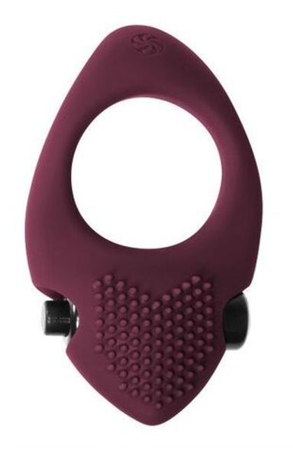 Бордовое эрекционное виброкольцо Pure Passion Sunset