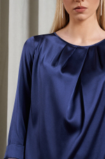22887 Блузка женская (темно-синий)