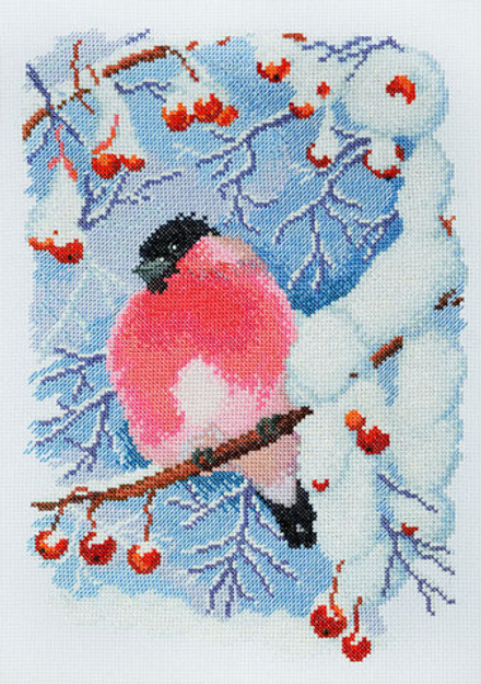 Набор для вышивания "Зимнее кружево" по рисунку О. Цуриной 20 х 28 см (Россия)