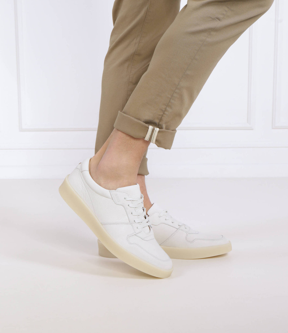 Кожаные кроссовки clay BOSS BLACK - белый(50492965)