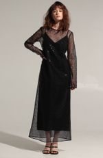 Платье макси пайетки