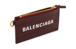 Balenciaga Calfskin Card Holder Card Holder Card Holder Men"s Dark Red