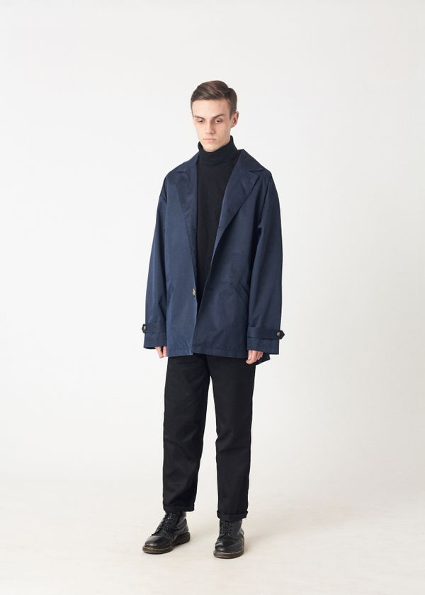 Плащ Короткий FOS Синий Мужской - фото 1