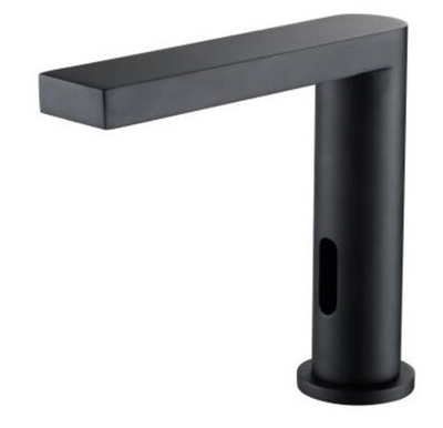 70002-C Смес. СЕНС. (БЕЗ тер. крана) для умыв. (ЧЕРНЫЙ+ХРОМ) HANSEN  (10/1шт)