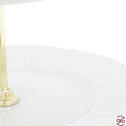 Этажерка (Горка) Bernadotte Белый узор 2 яруса