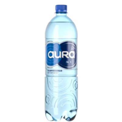 Вода питьевая газированная AURA 1л