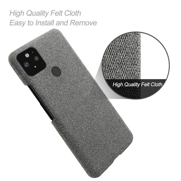 Тканевый чехол Coque Fabric Case для Google Pixel 5 (Серый)