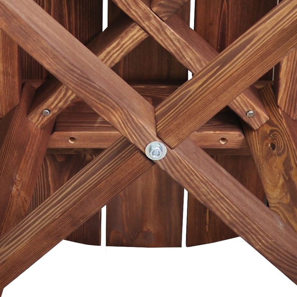 Стол обеденный, 105х105х73, Осло, кухонный, садовый, круглый, деревянный, венге, Dipriz