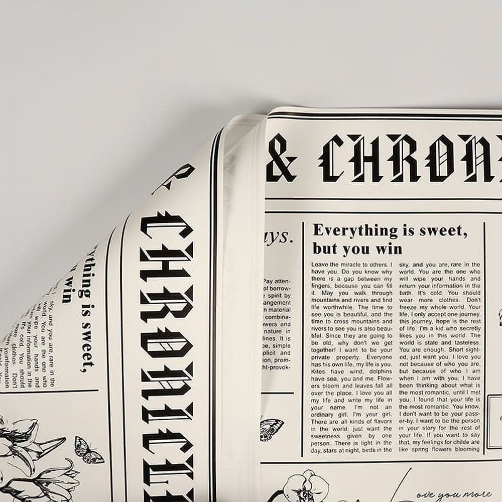 Пленка &quot;Ботаника&quot; 58см*10м БЕЛЫЙ