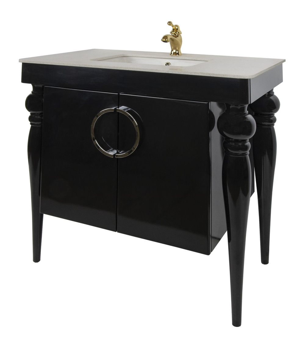 Тумба BORGO 90 2 ножки арт. TS-90226-C-B Черный