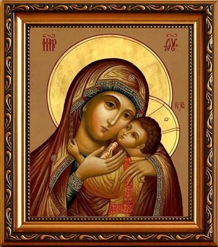 Корсунская икона Божьей Матери на холсте.