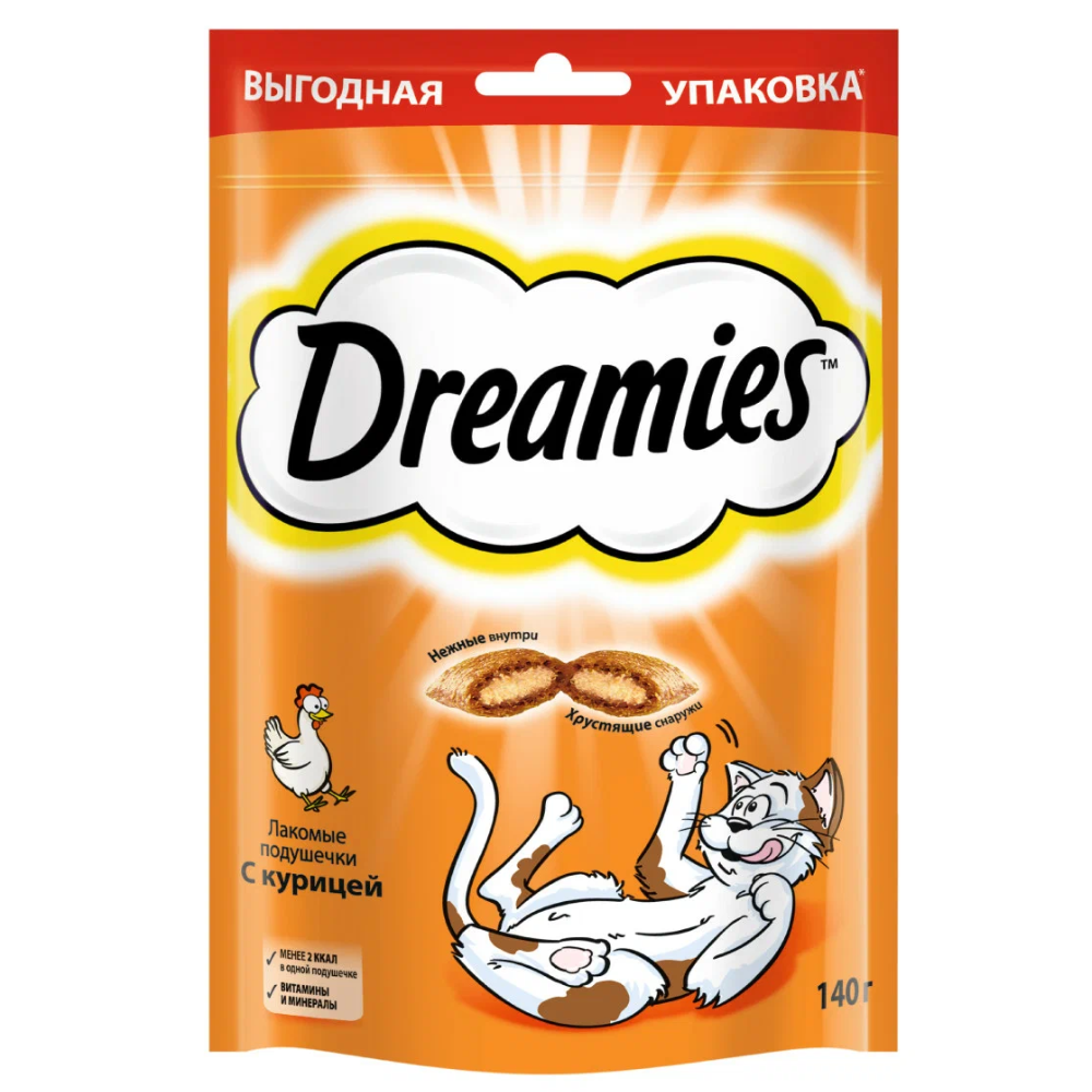 Лакомство для кошек Dreamies Курица 140 гр