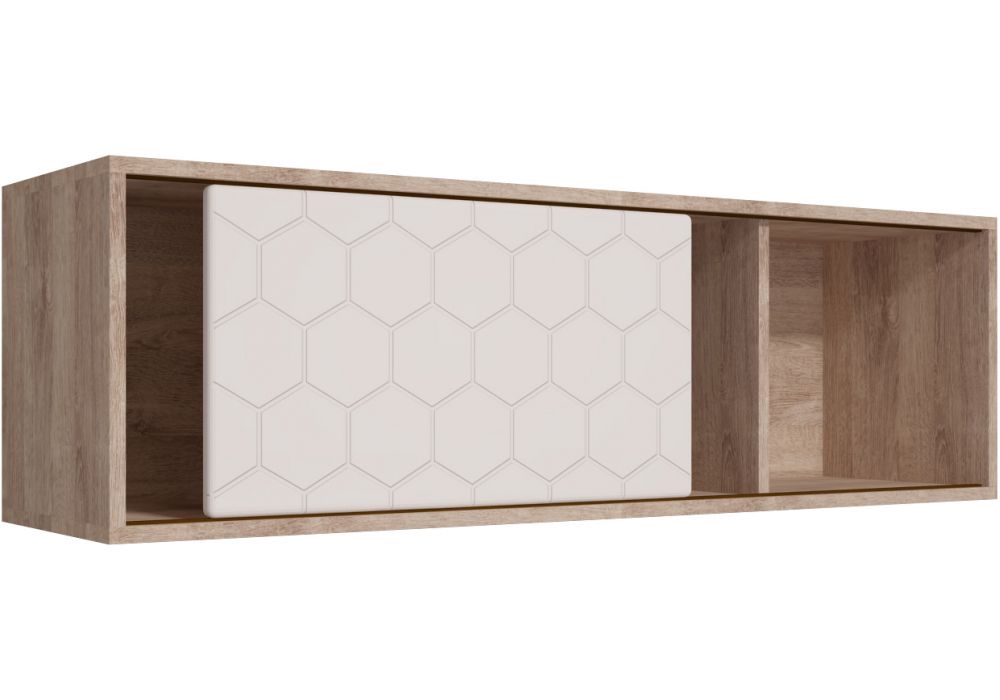 Шкаф навесной Мариус М-03 дуб баррик / белый матовый