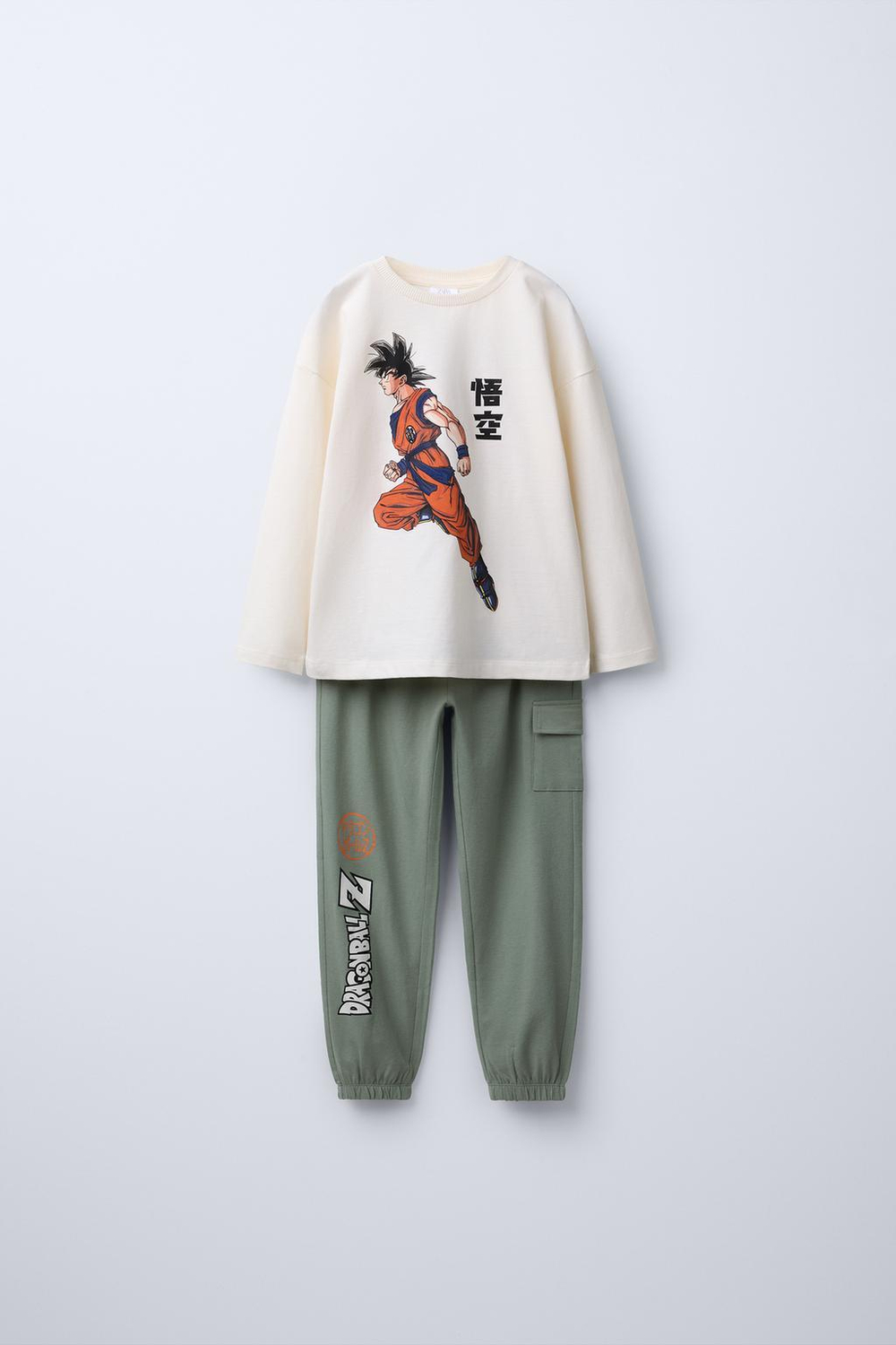 ZARA ПИЖАМА С ПРИНТОМ DRAGON BALL ©, ЗЕЛЕНЫЙ