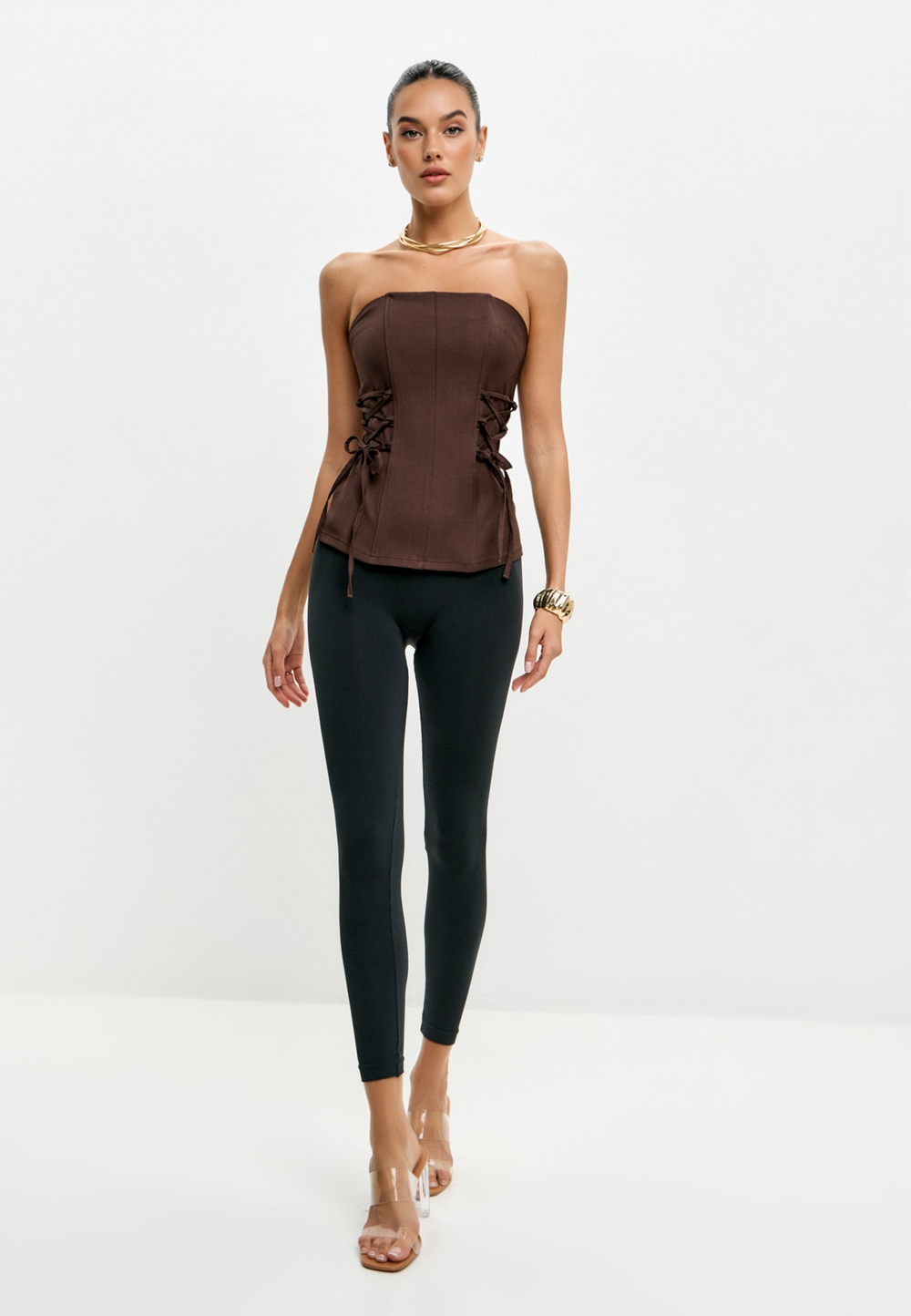 Топ с боковой шнуровкой