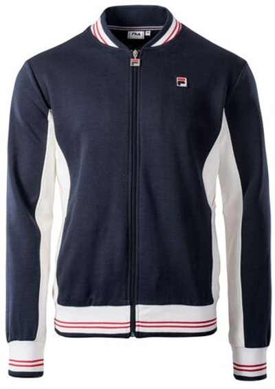 Мужская кофта теннисная Fila Settanta Track Jacket Men - black iris/blanc de blanc