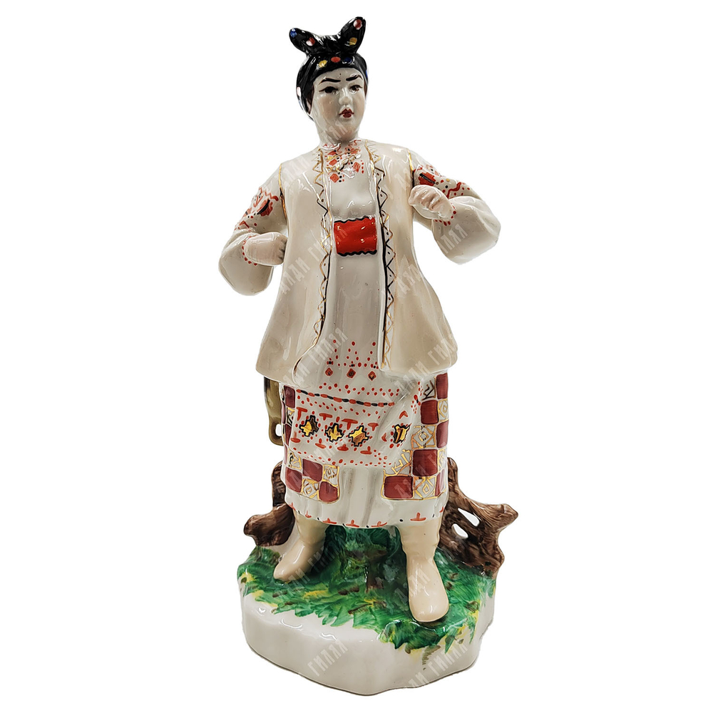 Одарка и Карась. Фарфоровые статуэтки. Киевский экспериментальный завод. СССР. 1970-90 гг.