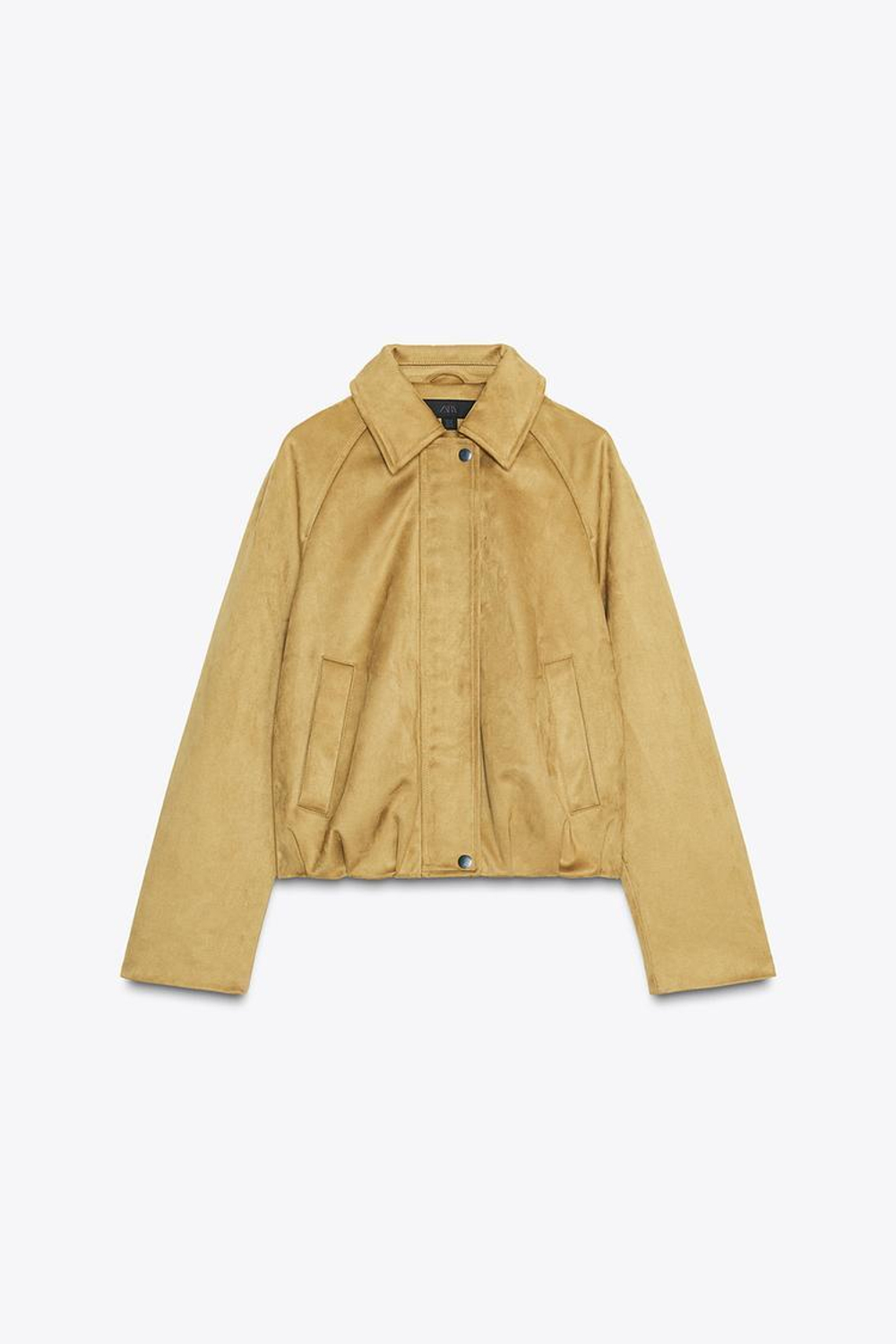 ZARA БОМБЕР ПОД ЗАМШУ, ГОРЧИЧНЫЙ