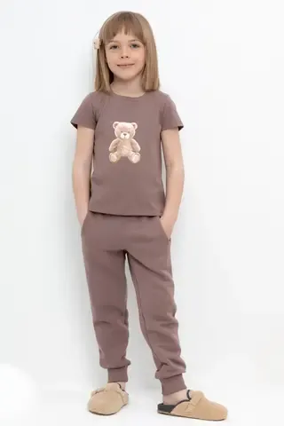 брюки  для девочки  КР 400588/капучино к415