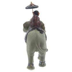 GAEM Фигурка декоративная "Обезьяна на слоне", L19 W7 H19,5 см