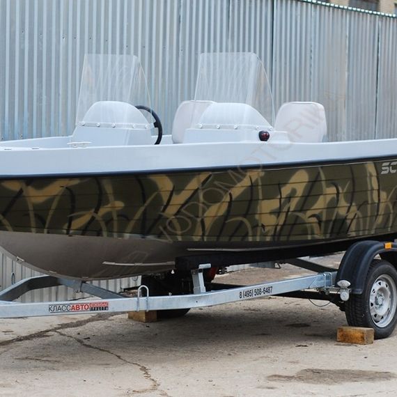 Алюминиевый катер SCANDIC HAVET 480 AL (зеленый камуфляж)