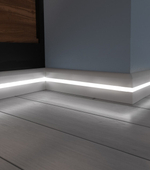 Плинтус МДФ EVROWOOD, PN 050 LED, Белый