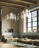 Pendant design lamp  THE LIGHT by Alma 24 lampshades (Gold)