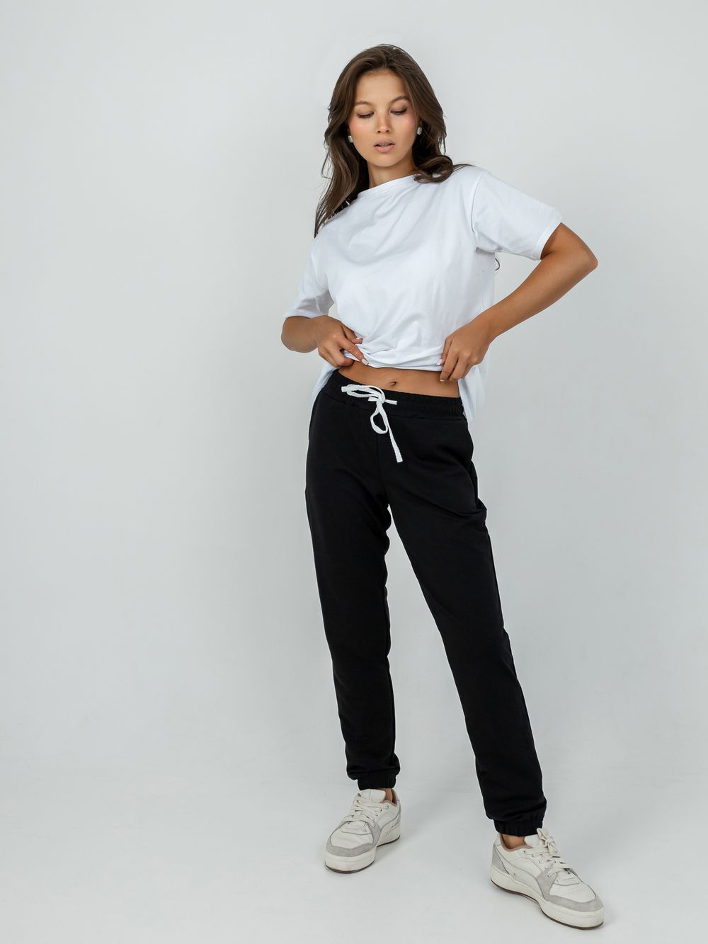 С-624 Брюки-джоггеры из футера