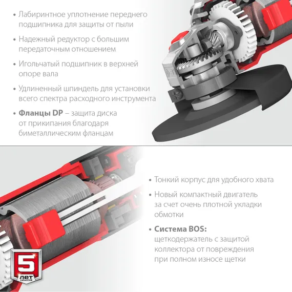 Угловая шлифмашина "ЗУБР" УШМ-125-805
